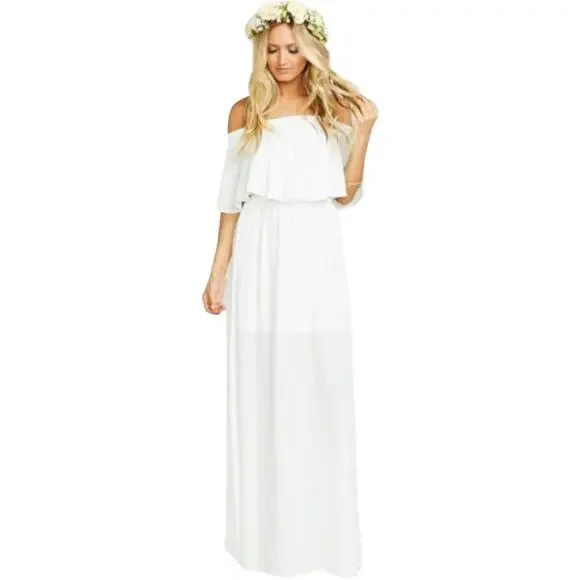 Show Me Your Mumu Hacienda Maxi Dress White NWT Womens Small - Picture 2 of 9